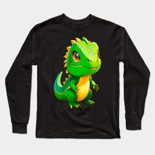 Kawaii Chibi Iguana - PanfurWare LLC Long Sleeve T-Shirt